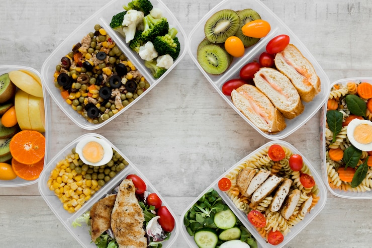 Photo gratuit un repas sain et équilibré