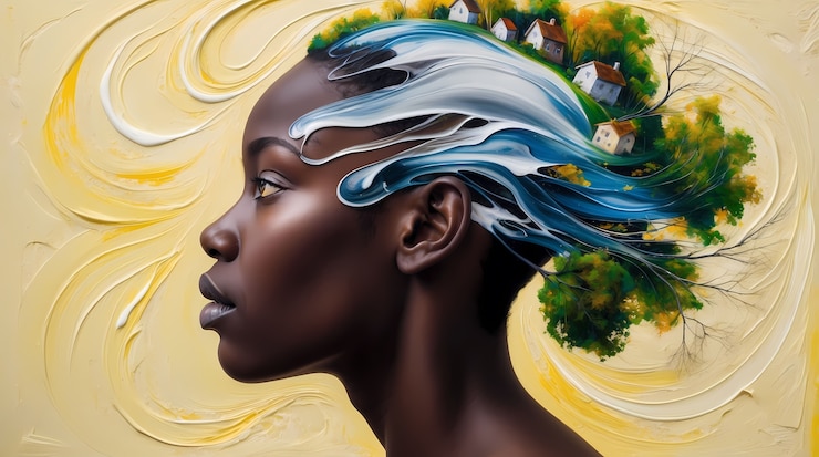 Photo gratuit représentation du processus et du concept de l'esprit collectif dans le style de l'art numérique