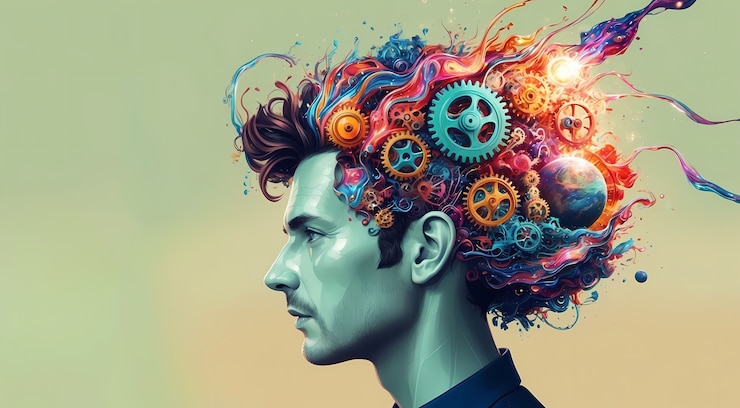 Photo gratuit représentation du processus et du concept de l'esprit collectif dans le style de l'art numérique