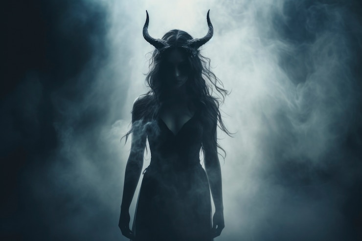 Photo gratuit représentation féminine de l'entité du diable