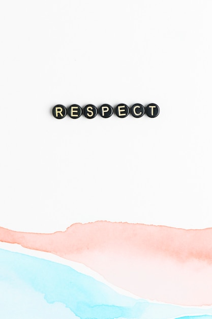 Respecter la typographie de lettrage de texte de perles