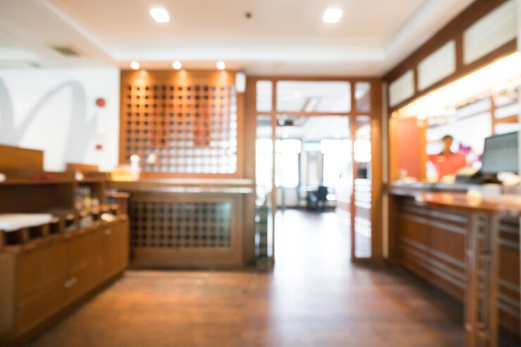Photo gratuit restaurant entrée defocused