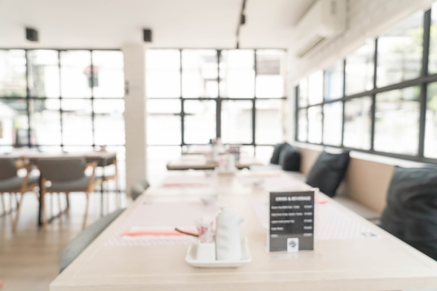 Résumé flou dans le restaurant