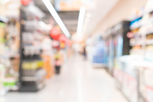 Résumé flou dans le supermarché