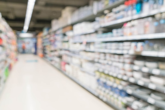 Résumé flou dans le supermarché