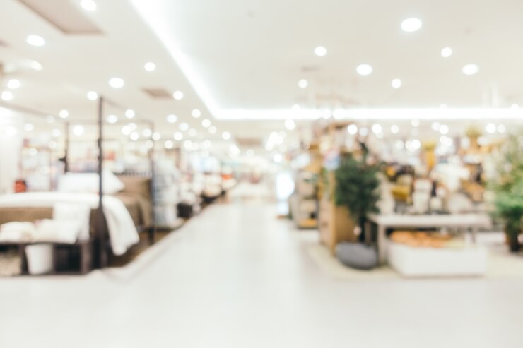 Photo gratuit résumé flou et defocused centre commercial de départements magasin intérieur