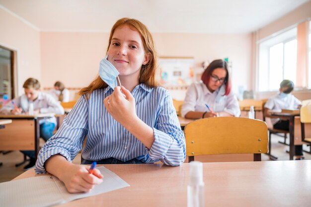 Retour à l'école pendant le concept de covid