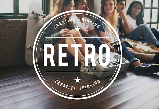 Photo gratuite rétro vintage vector graphic concept