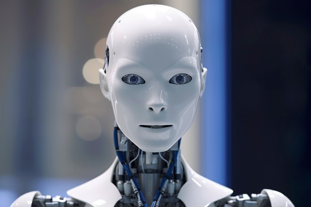 Photo gratuite robot anthropomorphe à l'intérieur