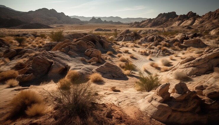 Photo gratuit des roches de grès érodées dans un climat africain aride généré par l'ia
