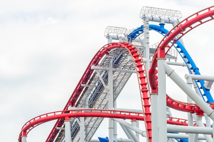 Photo gratuit roller coaster park