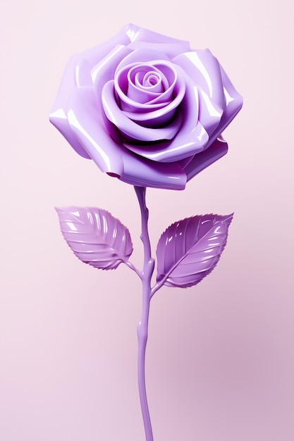 Rose violette en studio