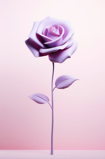 Rose violette en studio