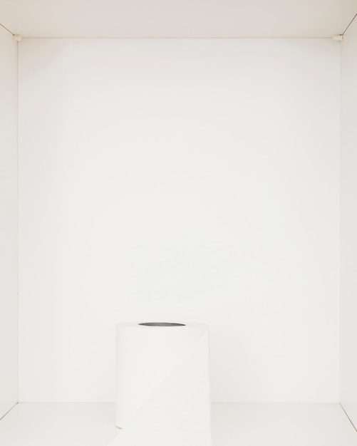 Rouleau de papier toilette copie espace sur étagère