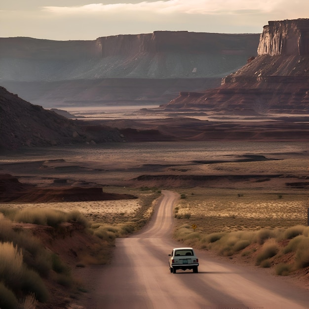 Route dans le parc national de Monument Valley dans l'Utah États-Unis d'Amérique