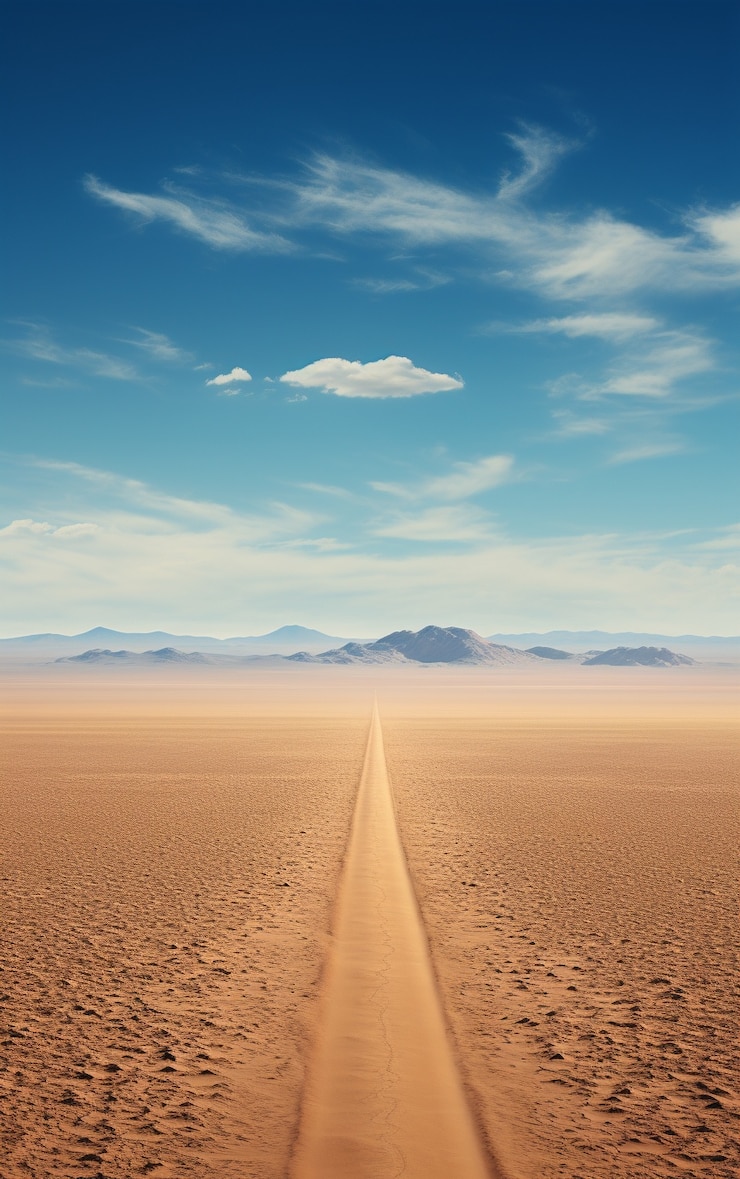 Photo gratuit une route désertique photoréaliste minimaliste