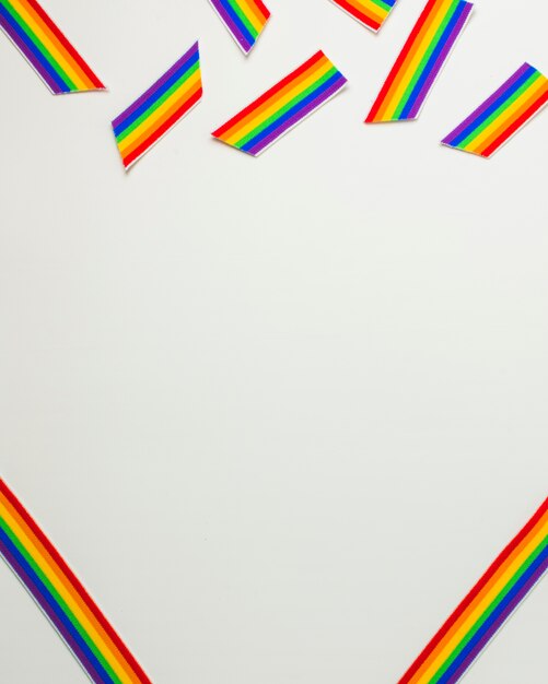 Ruban et bandes aux couleurs LGBT