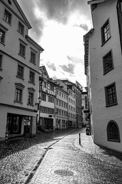 Rue commerçante de la vieille ville de Saint-Gall