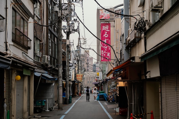 Ruelle et bâtiments du Japon