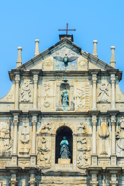 Ruines de l&#39;église Saint-Paul dans la ville de Macao