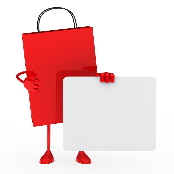 Photo gratuit sac d&#39;achat rouge avec un livre blanc