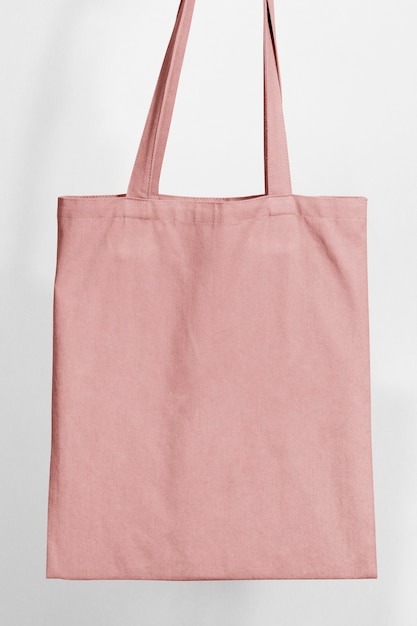 Photo gratuite sac cabas rose avec espace vide