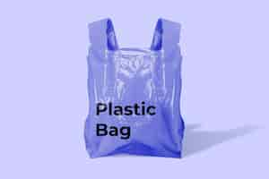 Photo gratuite sac d'épicerie en plastique violet