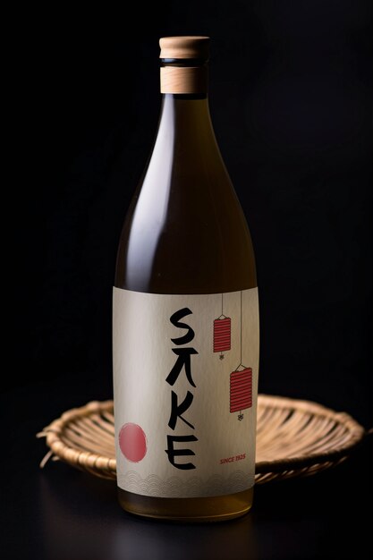 Saké boisson japonaise nature morte