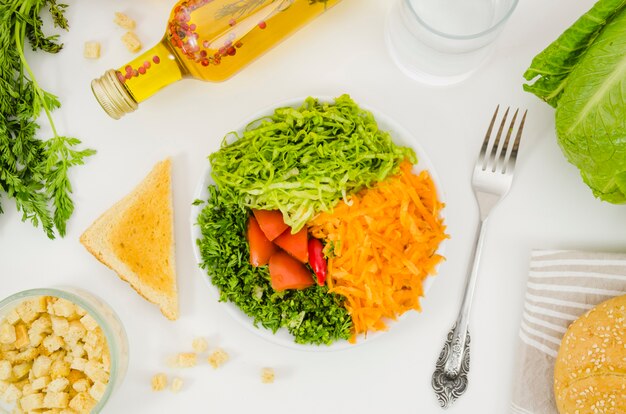 Salade de laitue délicieuse et saine