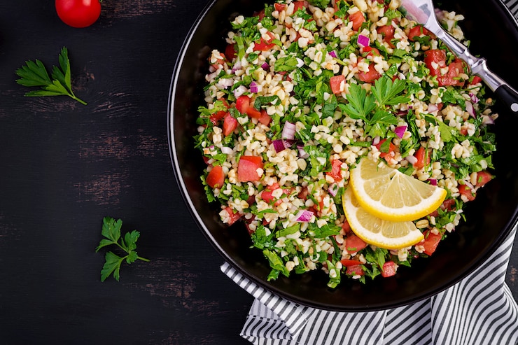Photo gratuit salade de taboulé