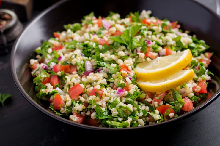 Photo gratuit salade de taboulé