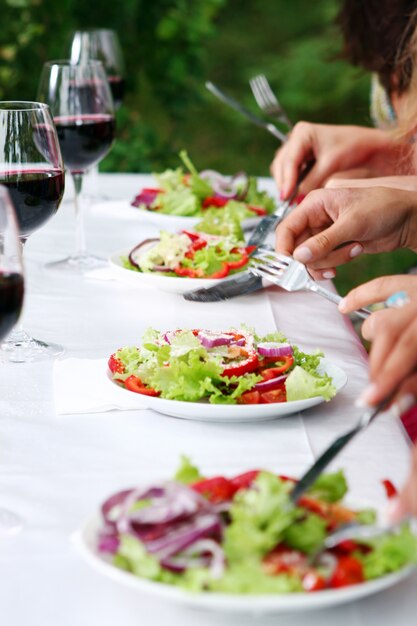 Salade verte fraîche et savoureuse