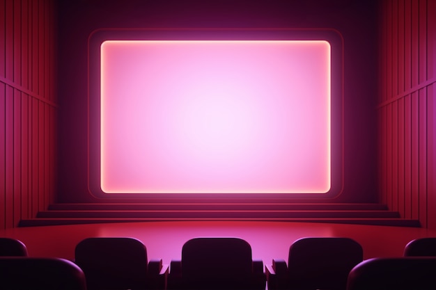 Photo gratuite salle de cinéma 3d avec sièges