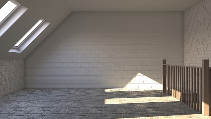 Photo gratuit salle vide contemporaine 3d