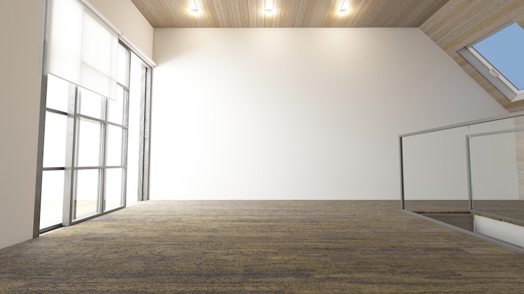 Photo gratuit salle vide contemporaine 3d