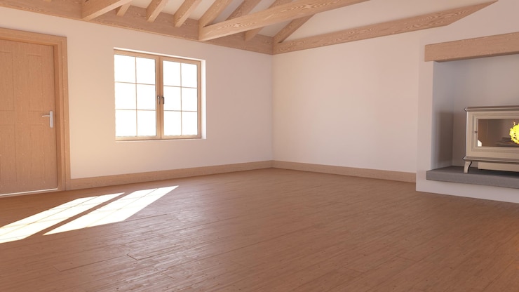 Photo gratuit salle vide contemporaine 3d