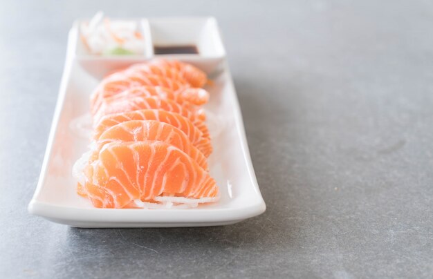 Salmon raw sashimi