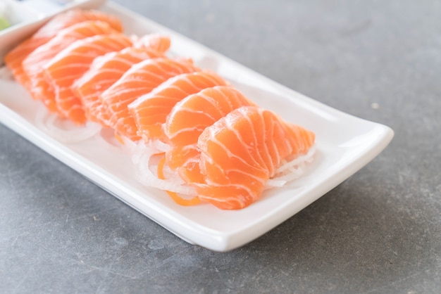 Salmon raw sashimi