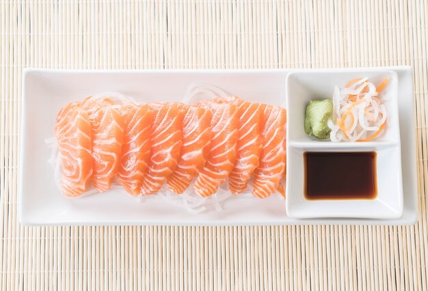 Salmon raw sashimi