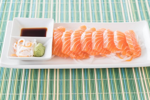 Salmon raw sashimi