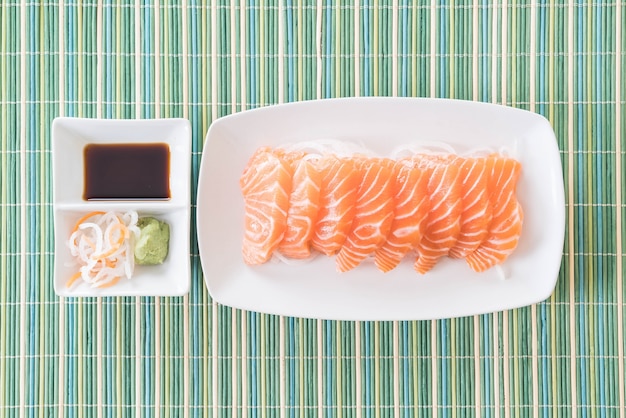 Salmon raw sashimi