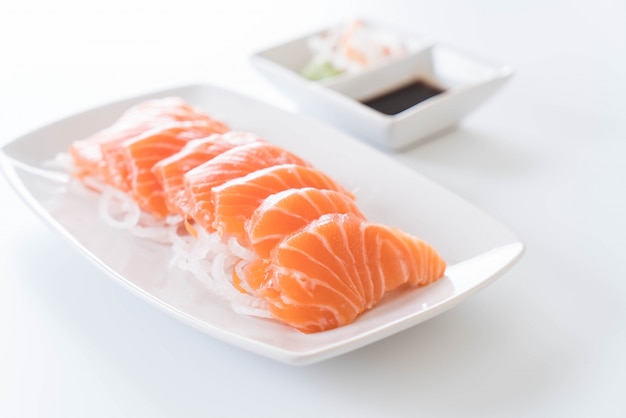 Salmon raw sashimi