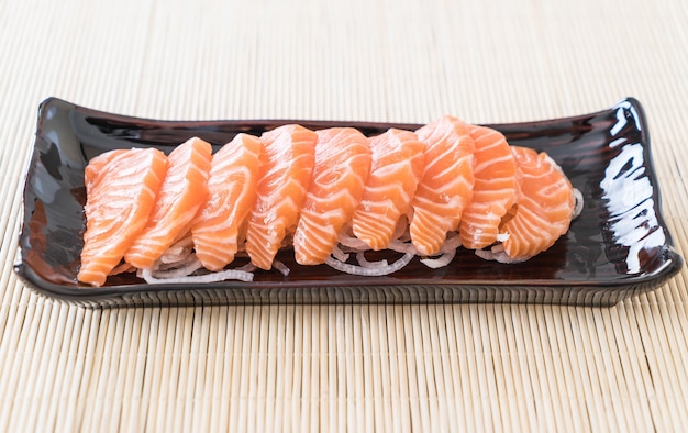 Salmon raw sashimi