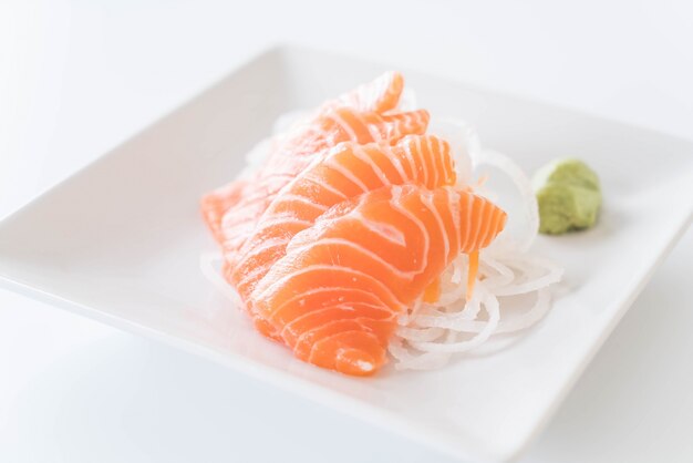 Salmon raw sashimi