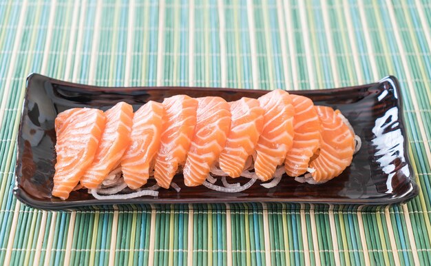 Salmon raw sashimi