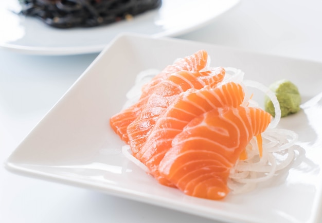 Salmon raw sashimi