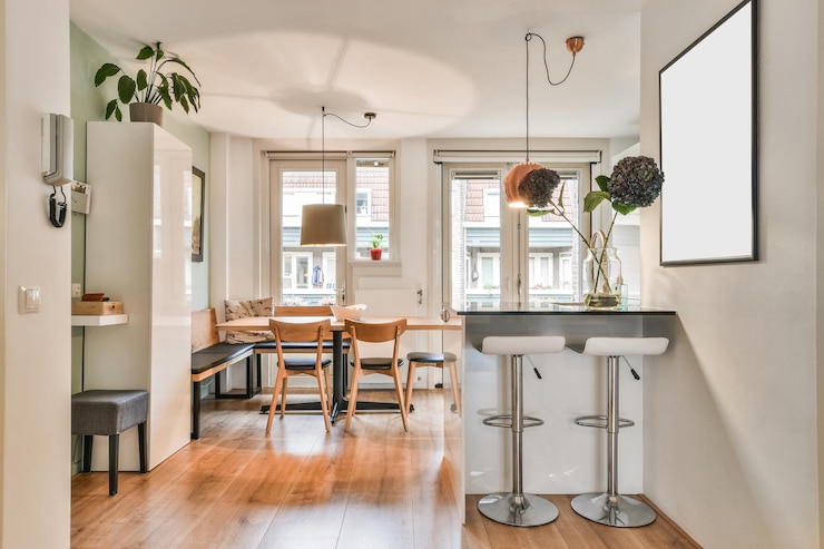 Photo gratuit un salon confortable dans un appartement moderne
