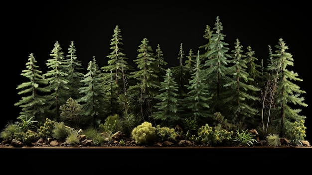 Photo gratuite sapins dans la forêt