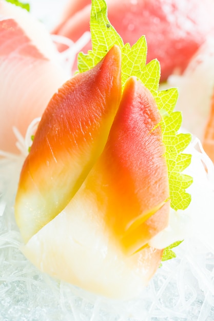 Photo gratuite sashimi frais cru