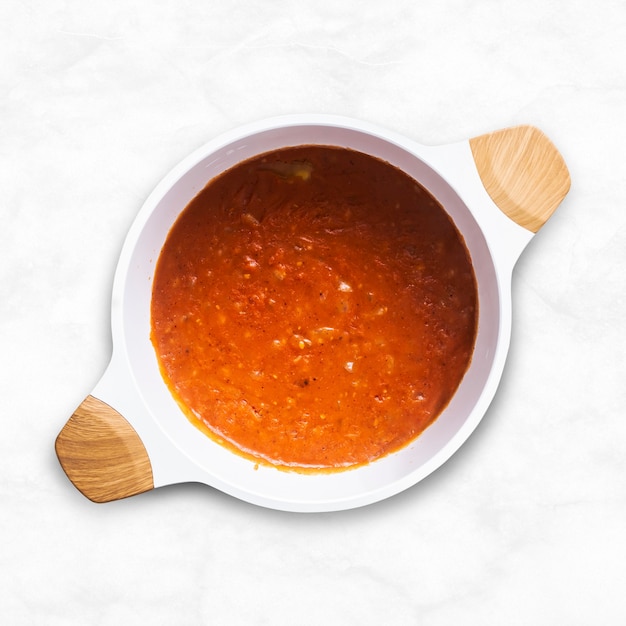 Sauce Pour Pâtes Marinara Maison Dans Un Bol Blanc